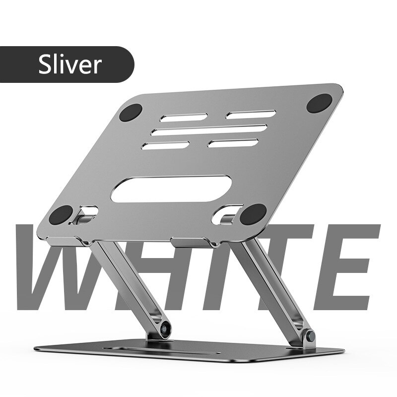 CABLETIME Aluminum Laptop Stand High-strength Foldable Multi Adjustment for Laptop Tablet Holder Stand S21: P43 Sliver
