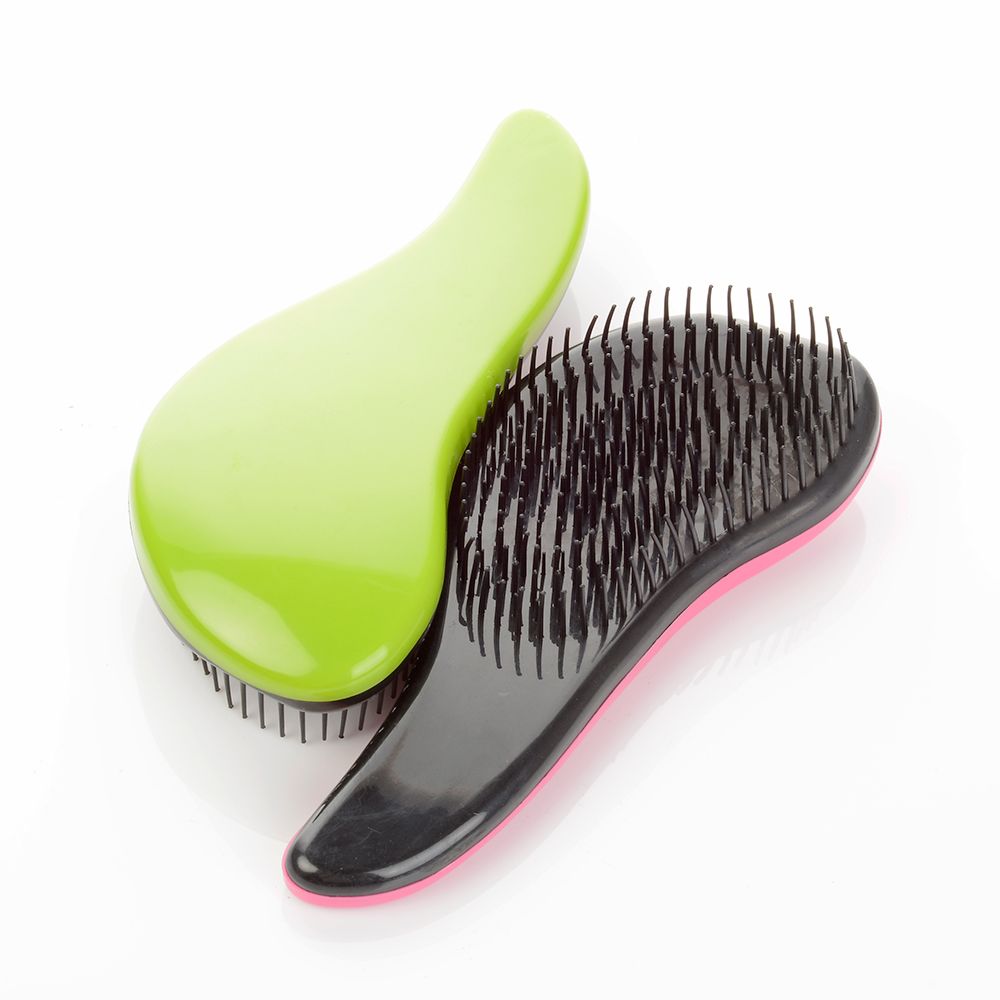 Mango de cepillo mágico antiestático para el pelo peine para desenredar, ducha, electrochapado, peine de masaje, utensilio de peluquería