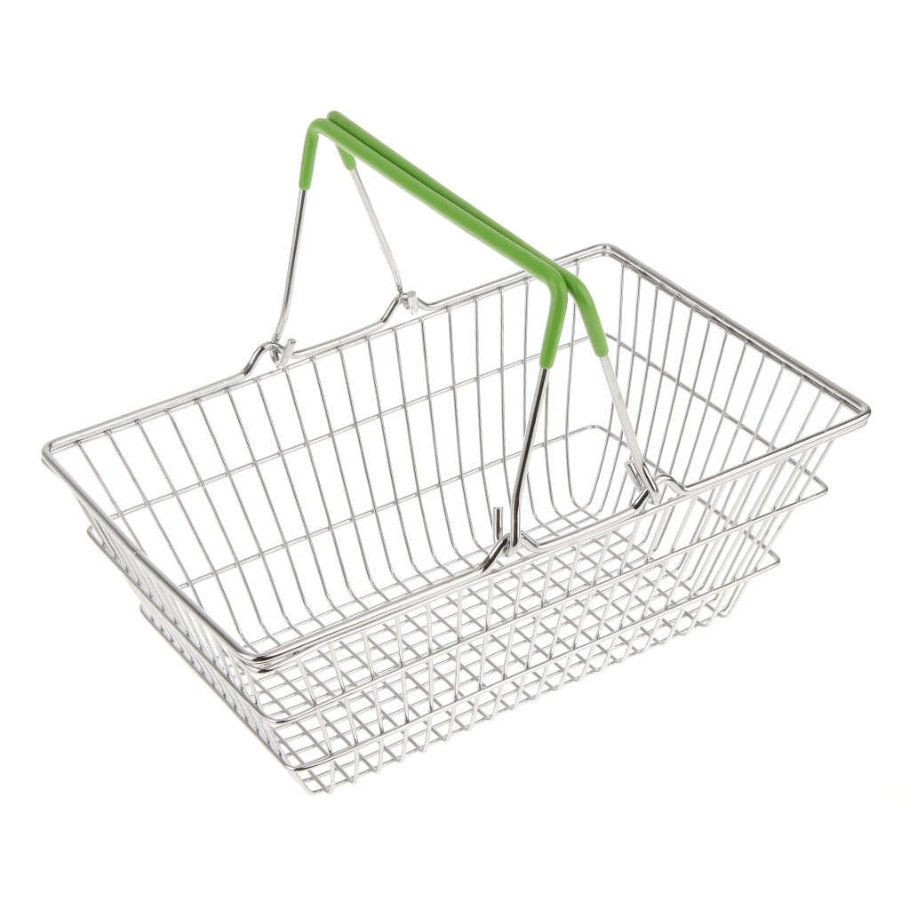 Mini Pretend Winkelen Mand Met Gekleurde Handvat-Vroege Educatief Speelgoed Voor Kids Kinderen: Green L