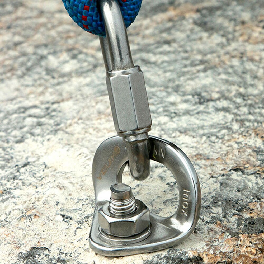 25KN Rock Climbing Piton Anchor Hanger Stainless Steel Fastening Bolt Fixed Point Expansion Screw Karabiner Rock Piton Nut