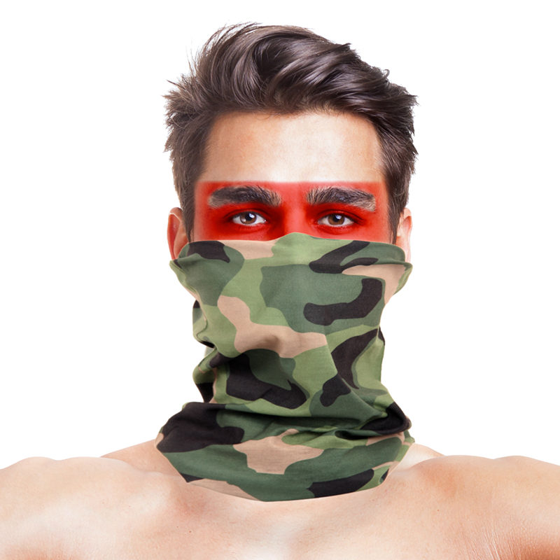 Haut-saut camouflage pêche masque facial écharpe Polyester coupe-vent hiver tête cou plus Headweara Rock pêche vêtements accessoires: 028
