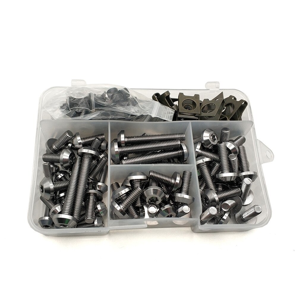 Universal- Motorrad Verkleidung Schrauben Muttern Bausatz Körper Verschluss Clips Schraube Für Kawasaki GTR1400 H2R zrx 1200 ZX11 zx 11 ZX1100 ZX7R: grau