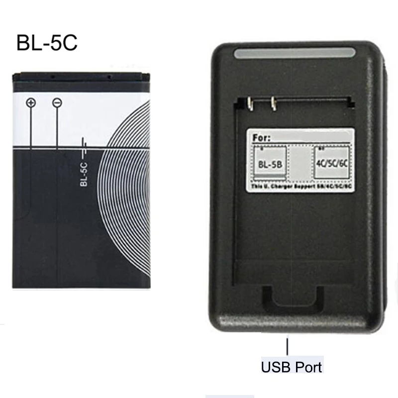 BL-5C 3,7 V 1200mAh batería BL 5C baterías recargables para Nokia 2112 2118 2255 2270 2280 2300 2600 2610 3125 3230