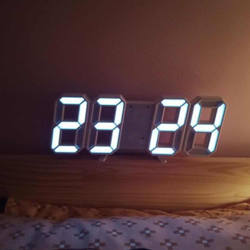Modern Wall Clock Timer 3D LED Digital Wall Clock Temperature clock H1J9