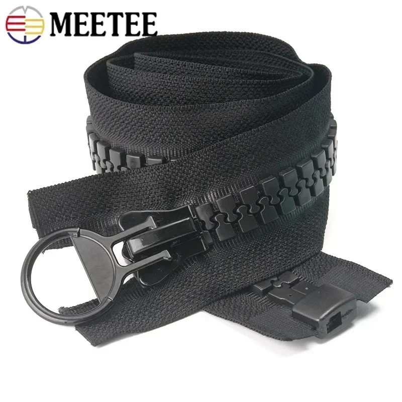 Meetee 1 pezzo 20 # Grande cerniera in resina 60-500 cm Chiusura a cerniera lampo lunga aperta per giacche, cappotti, tende, cerniere, accessori per cucire di ricambio