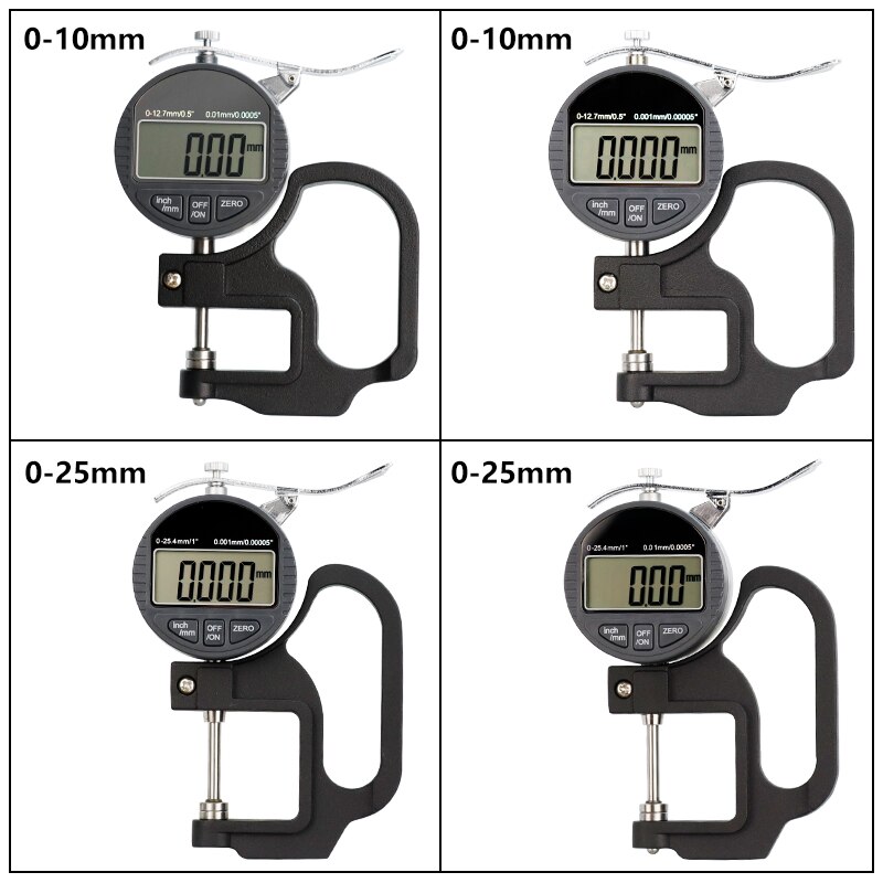 Micrometer Thickness Meter 0-12.7 0-25.4 Precision0.01/0.001 For Paper Thickness Gauge Meter Digital Micrometer Thickness Tester
