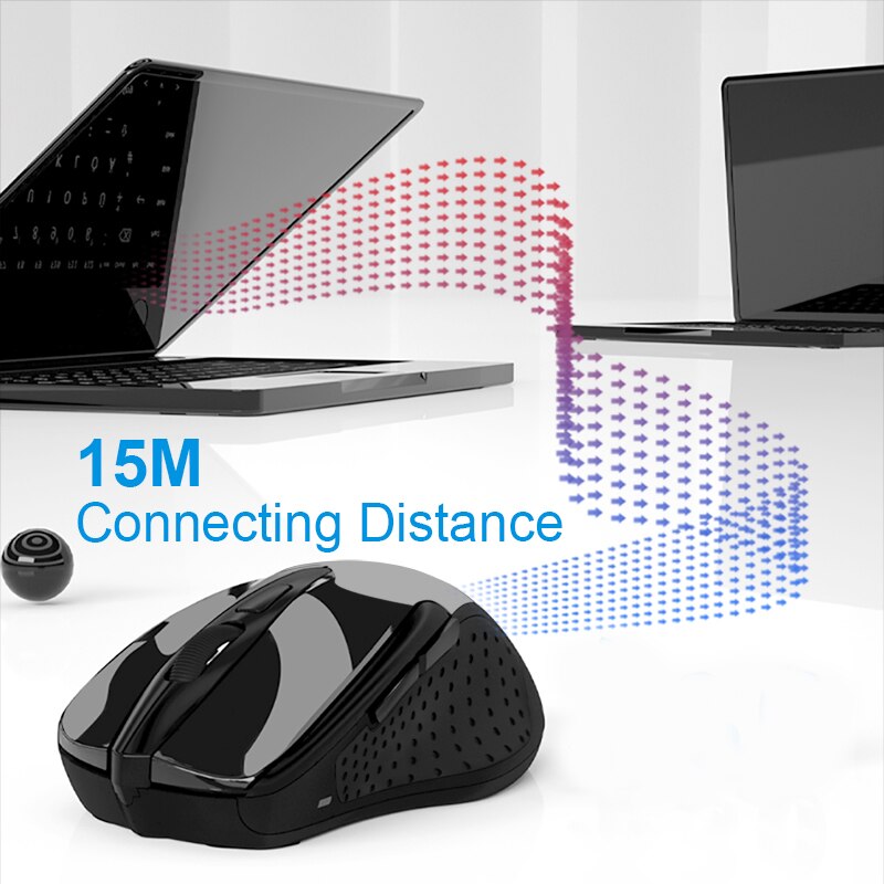 TeckNet bezprzewodowa mysz optyczna komputerowa mysz Bluetooth 2600DPI 2.4G bezprzewodowa mysz Bluetooth ergonomiczne myszy do laptopa/tabletu
