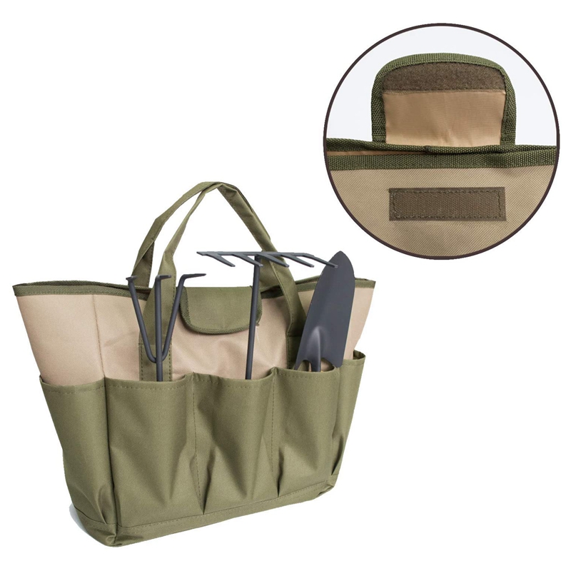Garden Tote Bag Garden Tool Organizer With 8 Roomy Pockets, Garden Tool Bag For Keeping Gardening Kit And Necessities