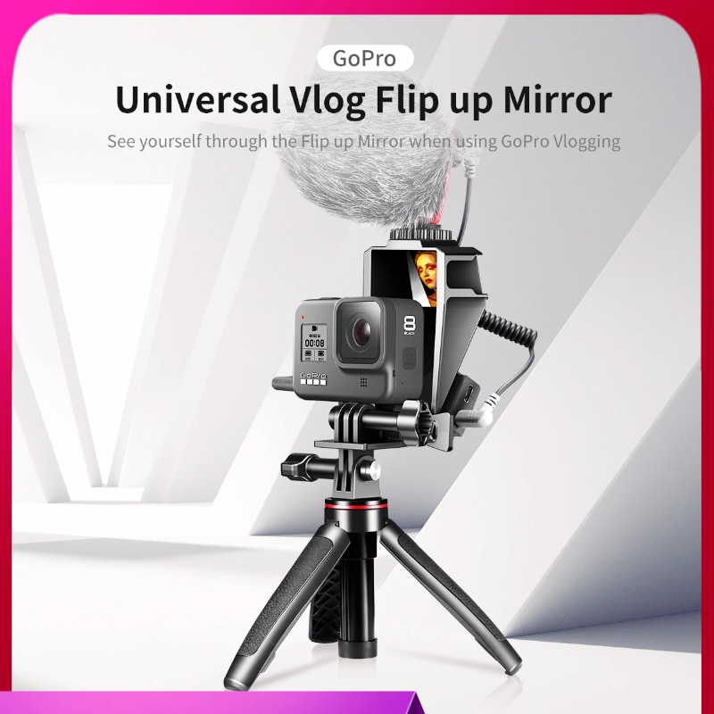 Ulanzi kamera vlog selfie snu skjerm brakett til speilløst kamera periskop løsning til gopro helt 8 svart max helt 5 7