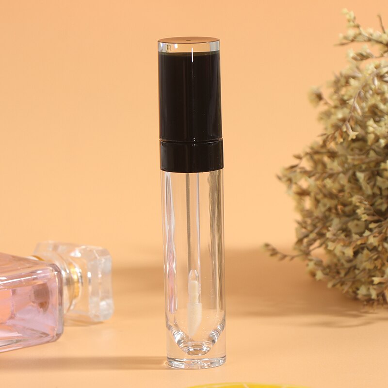 8ml abs lipgloss tubes lege plastic lippenbalsem tubes met staafje witte dop lip glaze container cosmetische verpakking: Bk