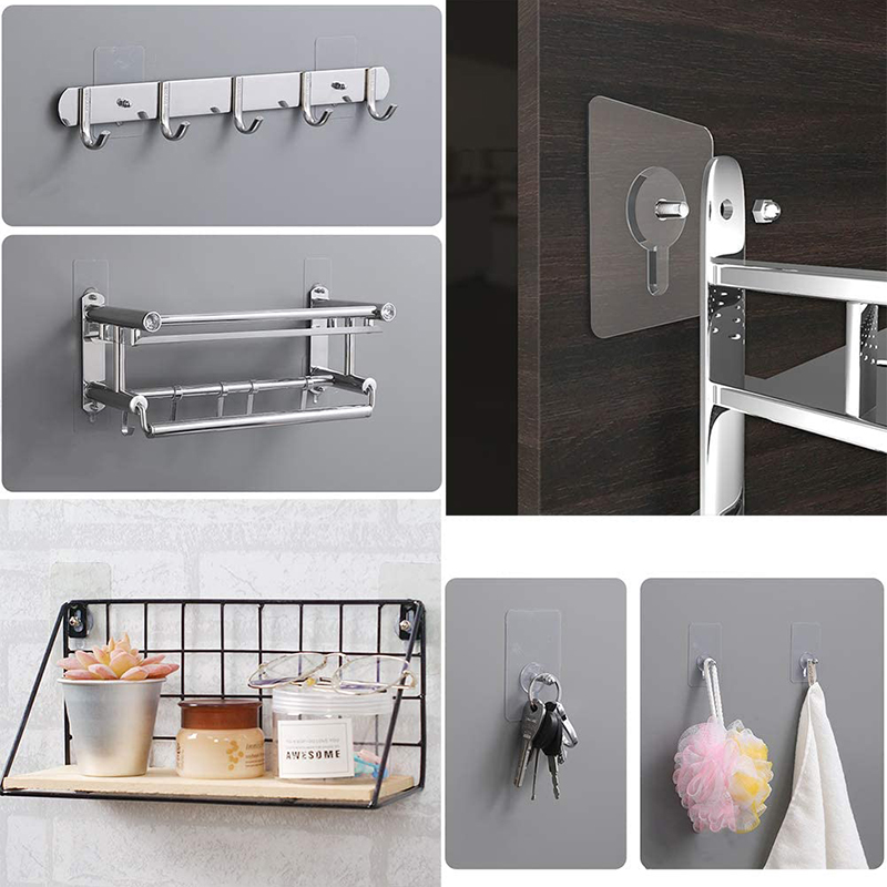 Screw Hook Hanger Transparent Wall Hook For Picture Self Adhesive Door Wall Hanger Hooks Wall Picture Hanger Wall Screw Sticker