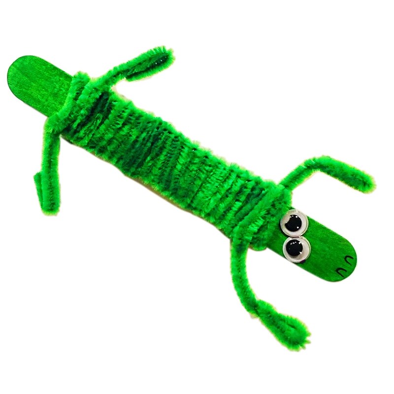 Pipe Cleaners Crafts Set Crafting Kit Chenille Stem Pompoms Googly Eyes Wooden Stick for DIY Crafts Doll Making Supplies