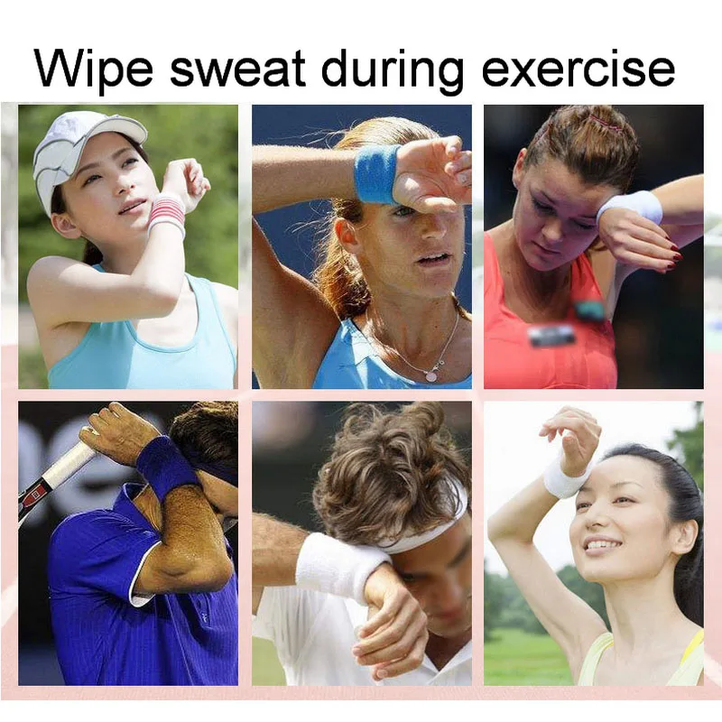 Towel Sports Wristbands Tennis Sweat Bands Wrist Guard For Basketball Volleyball padel Fitness Sweatbands Wrist Wrap 1/2/10 pcs