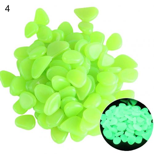 10Pcs Eco-Friendly Luminous Glowing Artificial Stone Aquarium Fish Tank Bonsai Garden Decor In The Dark Pebbles Stones: green