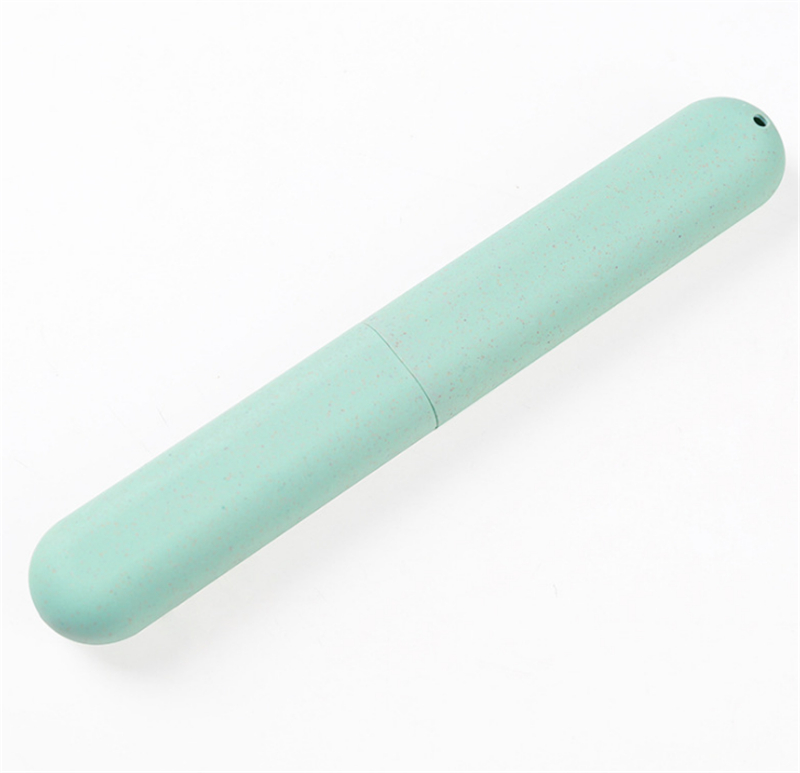 Travel Accessories Toothbrush Tube Cover Case Cap Plastic Suitcase Holder Baggage Boarding Portable Packing organizer: Light Green