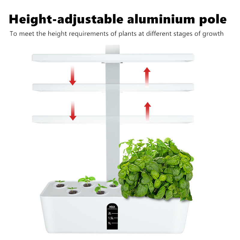 Hydroponique pour systèmes de culture hydroponique domestique, avec lumière de croissance Led, Machine de plantation intelligente Non toxique et sans sol, jardinage intérieur