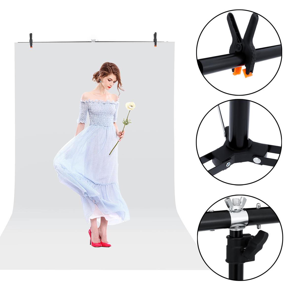 Fotografie Foto Studio T-Vorm Achtergrond Stand Frame Ondersteuning Systeem Kit Voor Video Chroma Key Met Achtergrond Clips