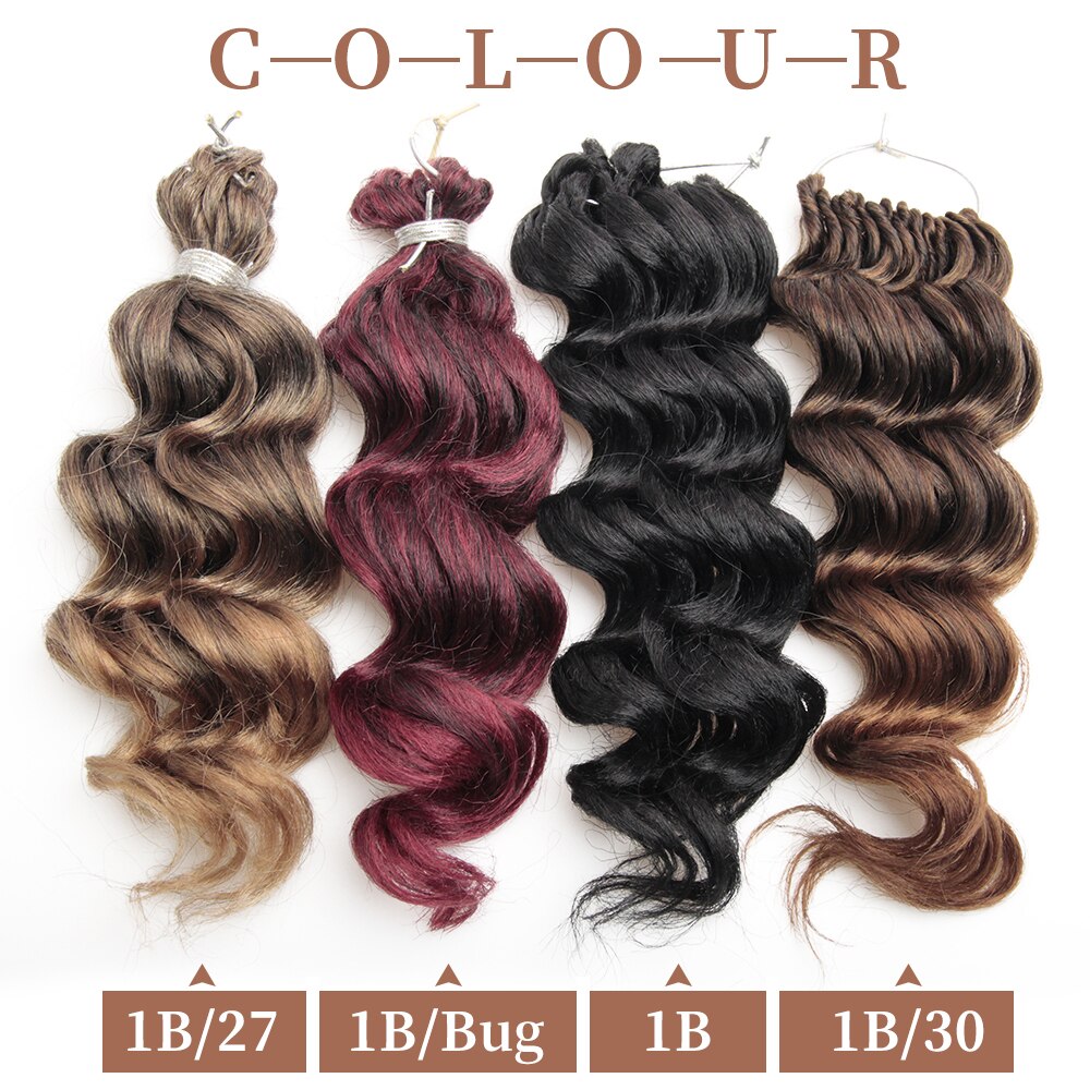 Synthetische Häkeln Haar 9 Zoll Freetress Ozean Welle Häkeln Zöpfe Haar Für Flechten Haar afro Locken Für Frauen