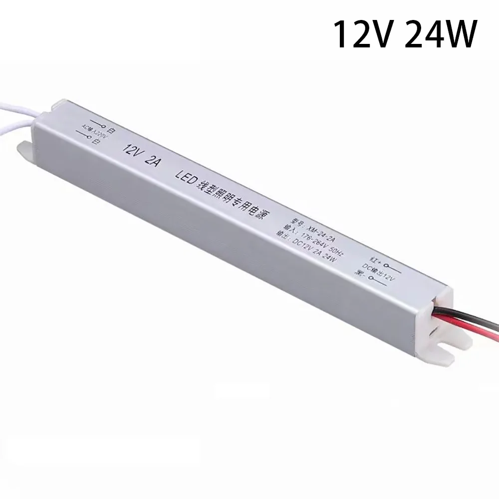 LED Driver Power Supply Lighting Transformer Switching LED Driver AC220V To DC 12V/24V Board Power Part For LED Light Strip Lamp: black