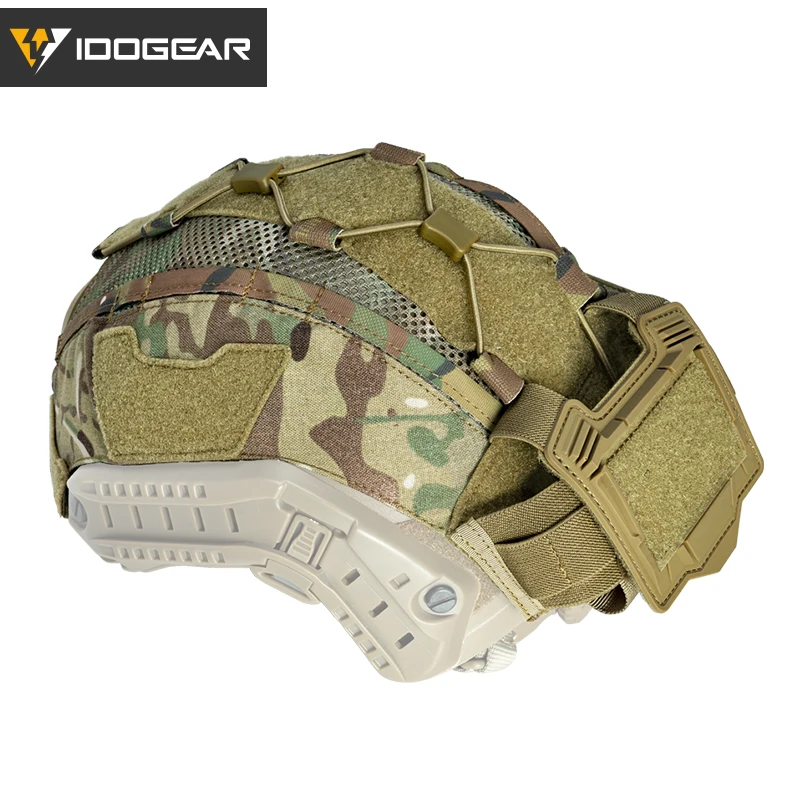 IDOGEAR Taktische Helmabdeckung für maritimen Helm mit NVG-Batterietasche Jagd 3812: L / Weiß