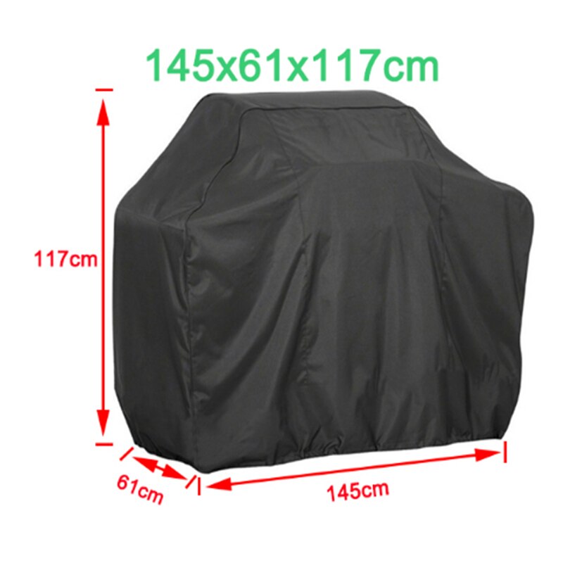 Draagbare Waterdichte Bbq Grill Barbeque Cover Outdoor Regen Voor Gas Houtskool Elektrische Barbeque Cover Home Keuken Benodigdheden: 145x61x117cm