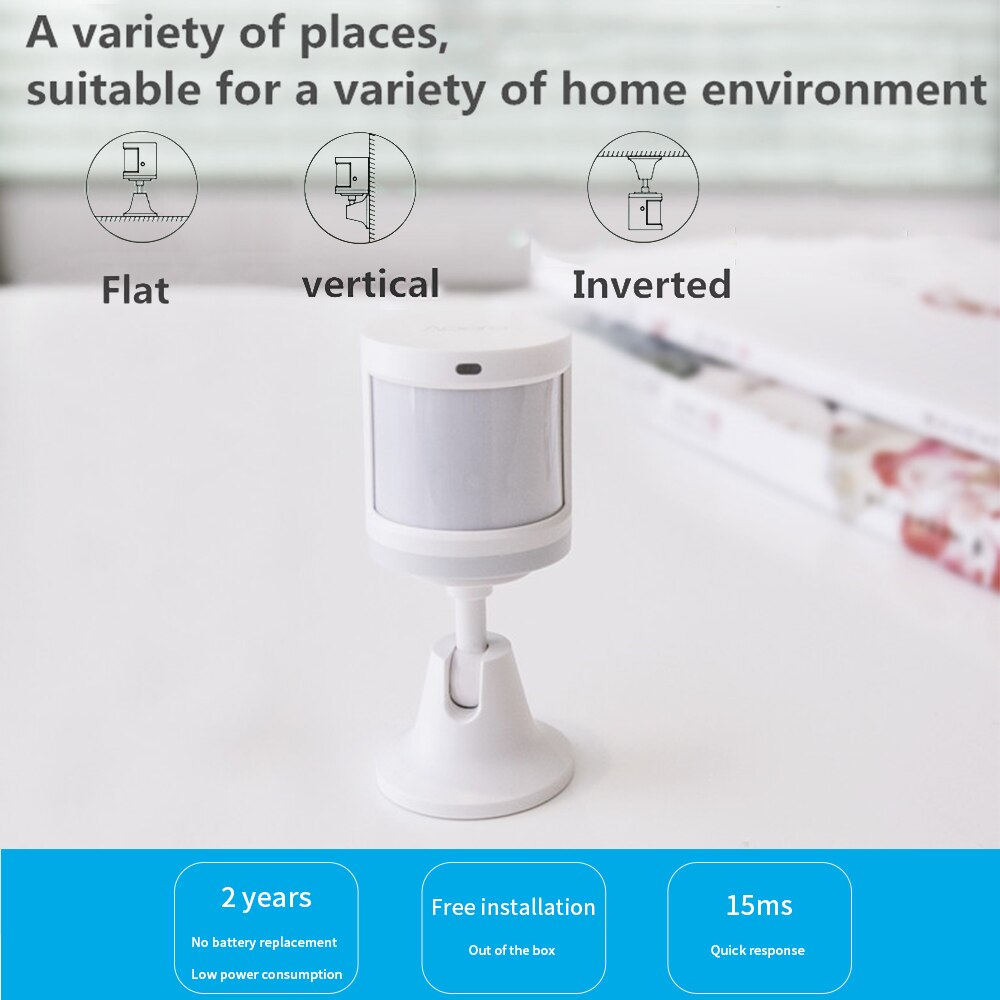 Aqara Human Body Sensor Smart PIR Motion Sensor Body Movement ZigBee WIFI Connection Aqara Sensor Works With Mi Home APP