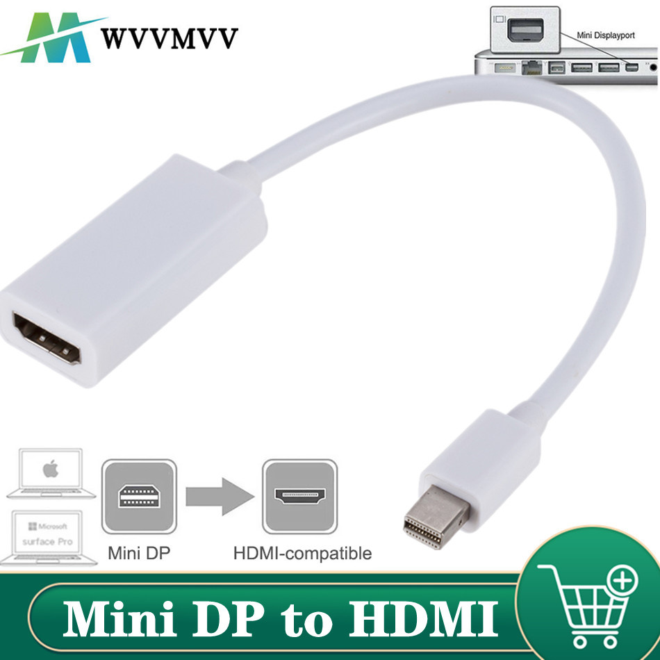 Mini Dp Naar Hdmi-Compatibele Kabel Adapter Man-vrouw Voor Hp/Dell Laptop Pc Display Port Naar 1080P Hdmi-Com&#39; Kabel Adapter