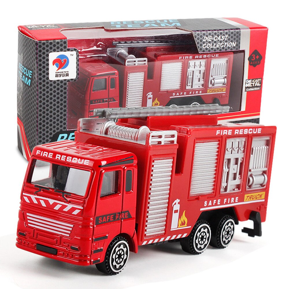 Alloy Engineering Toy Mining Car Truck Children's Birthday Fire Rescue Toys For childrenToy Vehicles Fire Truck: B