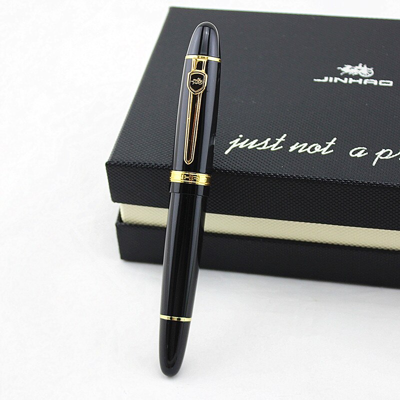 Pluma estilográfica Jinhao 159 de , pluma de metal de lujo, pluma de tinta de de negocios de estilo mediano y 0,5 Nib Heavy para oficina