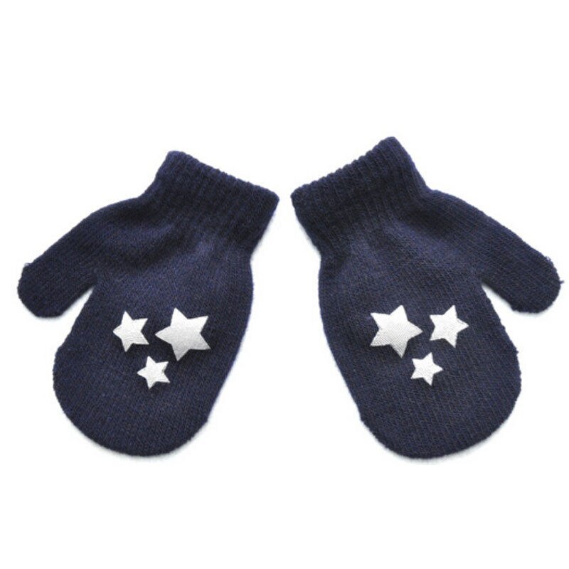 Meisjes Wanten Winter Kids Handschoenen Dot Ster Hart Patroon Breien Katoen Zachte Warme Baby Jongens