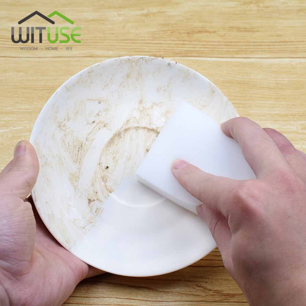 50/100 pièces magique éponge mélamine gomme maison Nano propre fournisseur ménage cuisine gomme plat lavage mélamine propre