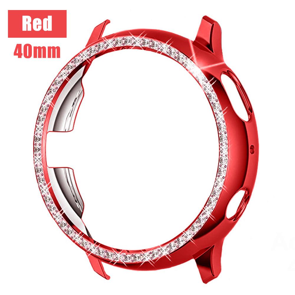 Protective Case For Samsung Galaxy Watch Active 2 40mm/44mm Cover Bumper Accessories Protector Full Coverage Screen Protection: Red 40mm