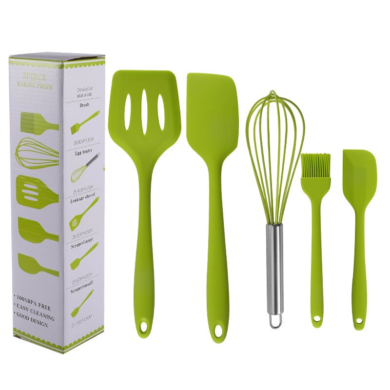 Silicone kitchenware 5-piece silicone kitchenware set kitchen utensils set baking tools