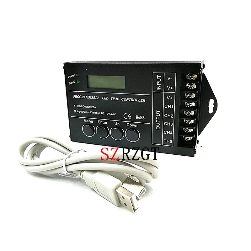 Programowalny sterownik czasowy  tc420 tc421 nl502 wi-fi aplikacja komputerowa sterowanie 12v-24v 20a 5ch cct ściemniacz rgb rgbw sterownik taśmój doprowadziło