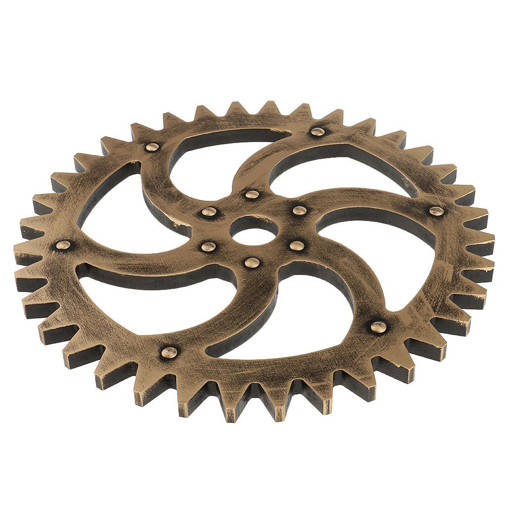 Engranaje de madera rústico para colgar en la pared, artesanía, decoración de Bar, hogar, adornos