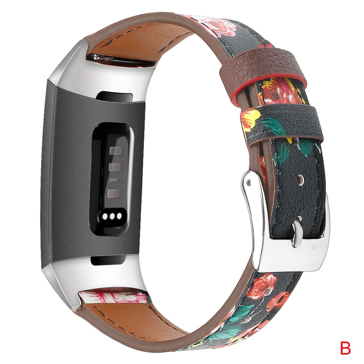 Essidi For Fitbit Charge 3 4 Leather Band Women Men Smart Bracelet Replacement For Fitbit Charge 3 4 Wristband Watch Strap Loop: B / S