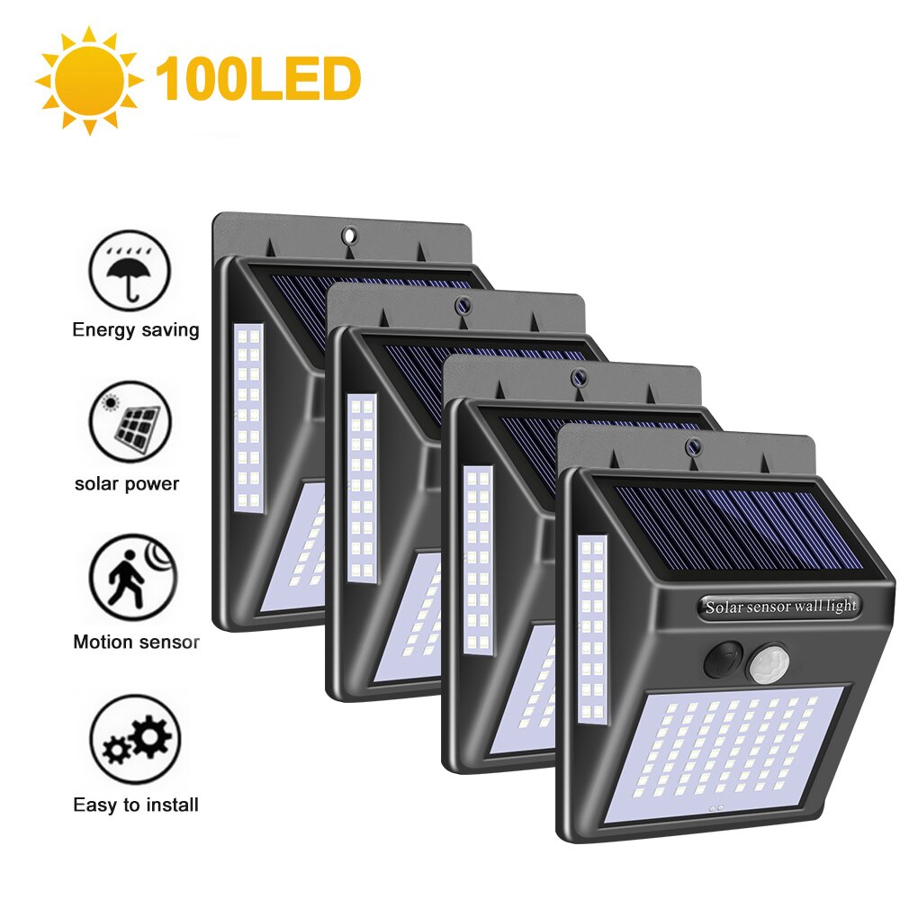 180 LED Solar Power Motion Sensor Light COB 3 Modes Outdoor Garden Yard Waterproof Energy Saving Pathway Solar Wall Lamp
