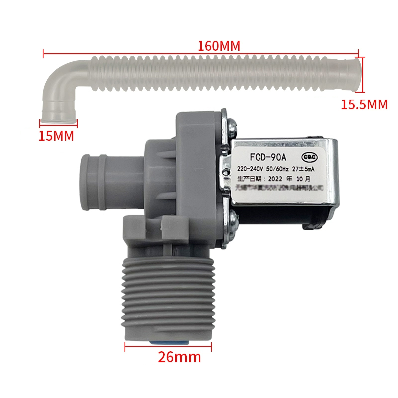 Válvula de entrada universal para máquina de lavar roupa fcd -90a 220-240v , válvula solenóide de entrada para máquina de lavar roupa: Marrom