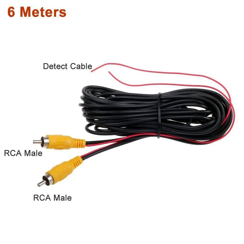 Cable de extensión de vídeo RCA macho a macho, 6 metros, 10M, 15M, con Cable de disparo para cámara de respaldo de coche y camión, vista trasera, estacionamiento