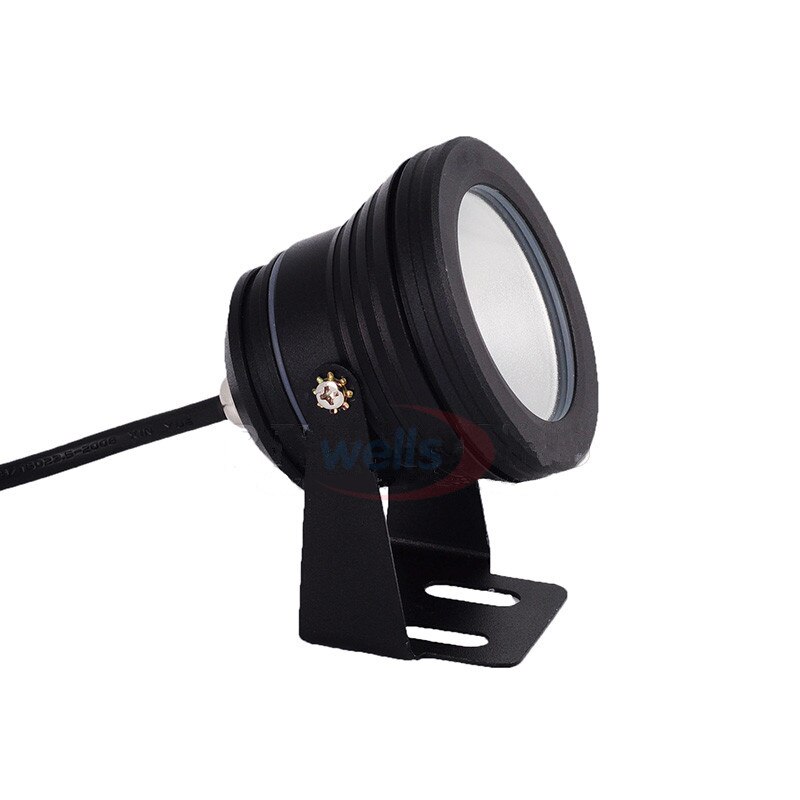 10w led utendørs lampe rgb/hvit/varm hvit undervanns led spot lys farge skiftende  ip67 flom lys for hage lys: Svart flat linse / Varm hvit