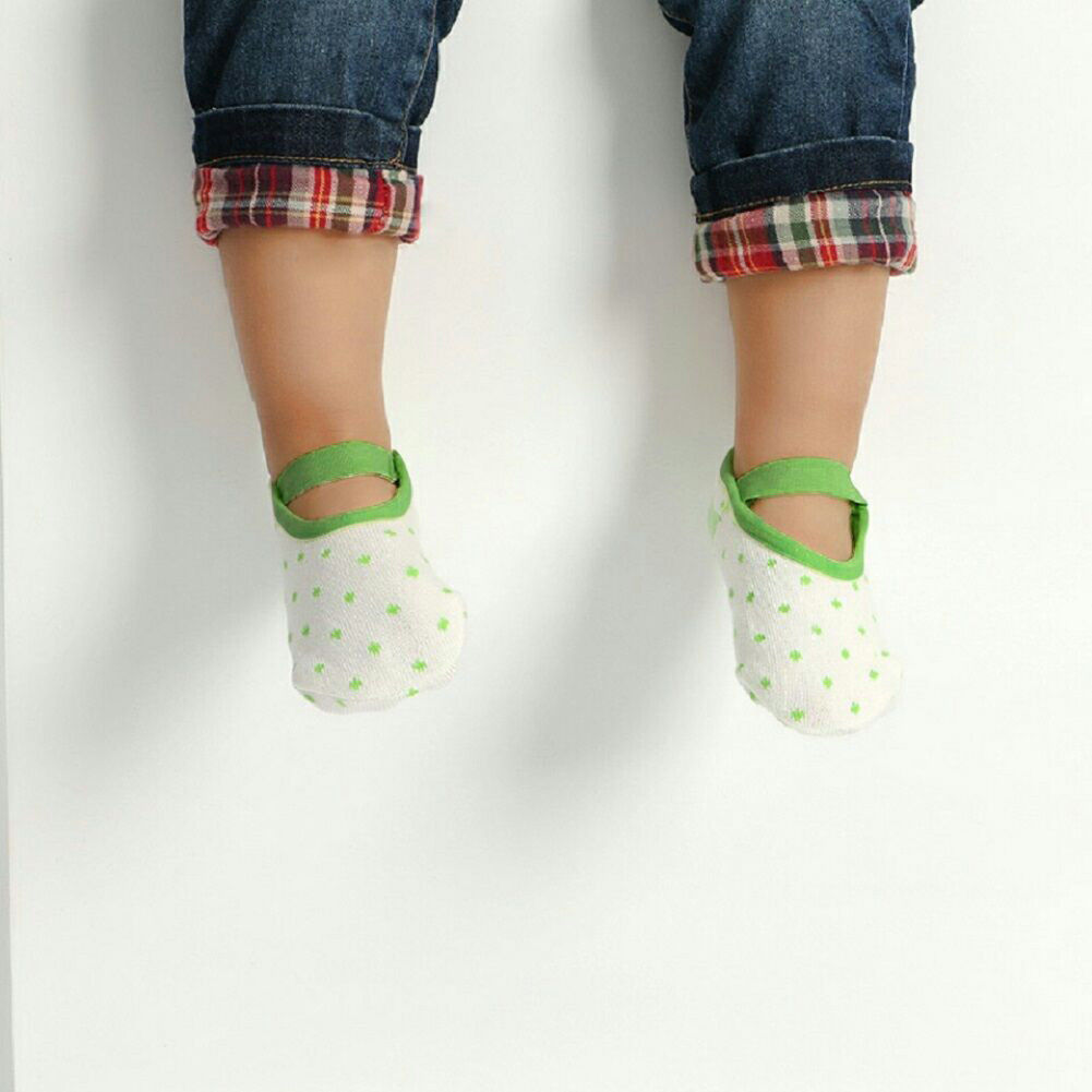 Peuter 5 Kleuren Anti Slip Sokken 12-24 Maanden Baby Baby Antislip Katoenen Sokken: Groen