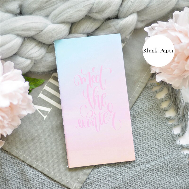 Dokibook Cute Traveler's Notebook Refill Filler Paper notebooks and journals Inner Core For Midori Planner School Stationery: Pink Blank