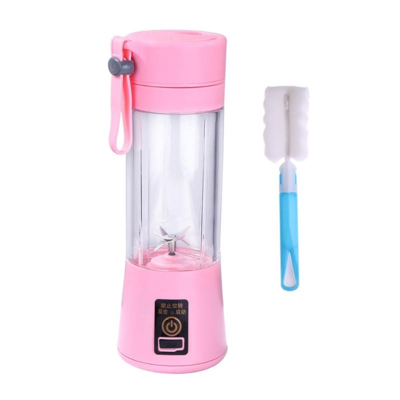 380 ml Draagbare Mini Juicer USB Oplaadbare Blender Mixer Sap Machine Handheld Groente Sap Maker Blender Sap Maken Cup: Roze