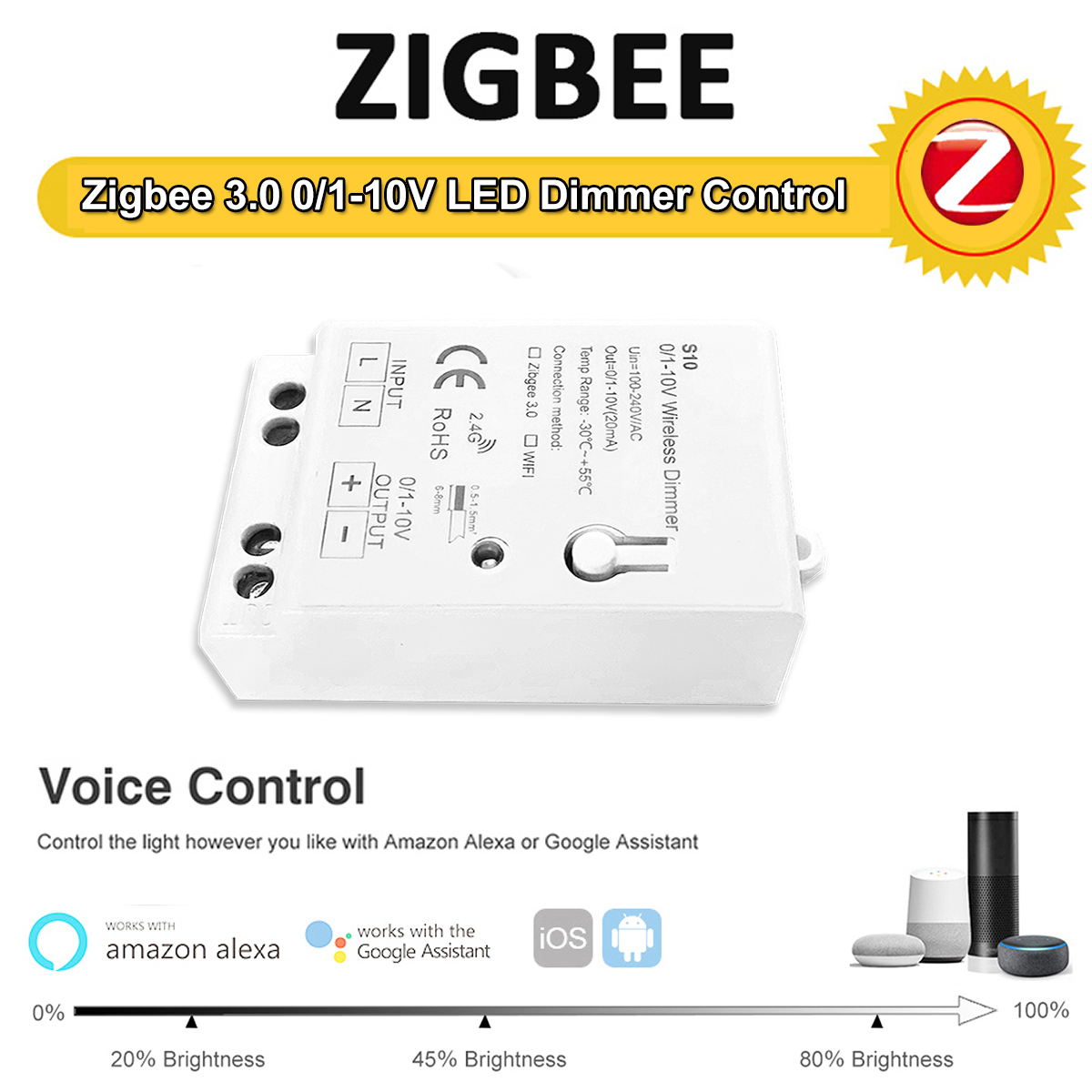 Tuya ZigBee WiFi LED Verlichting Dimmer Controller AC 100-240 V 0/1-10 V Smart Home APP Draadloze Controle Voice voor Alexa Google Thuis