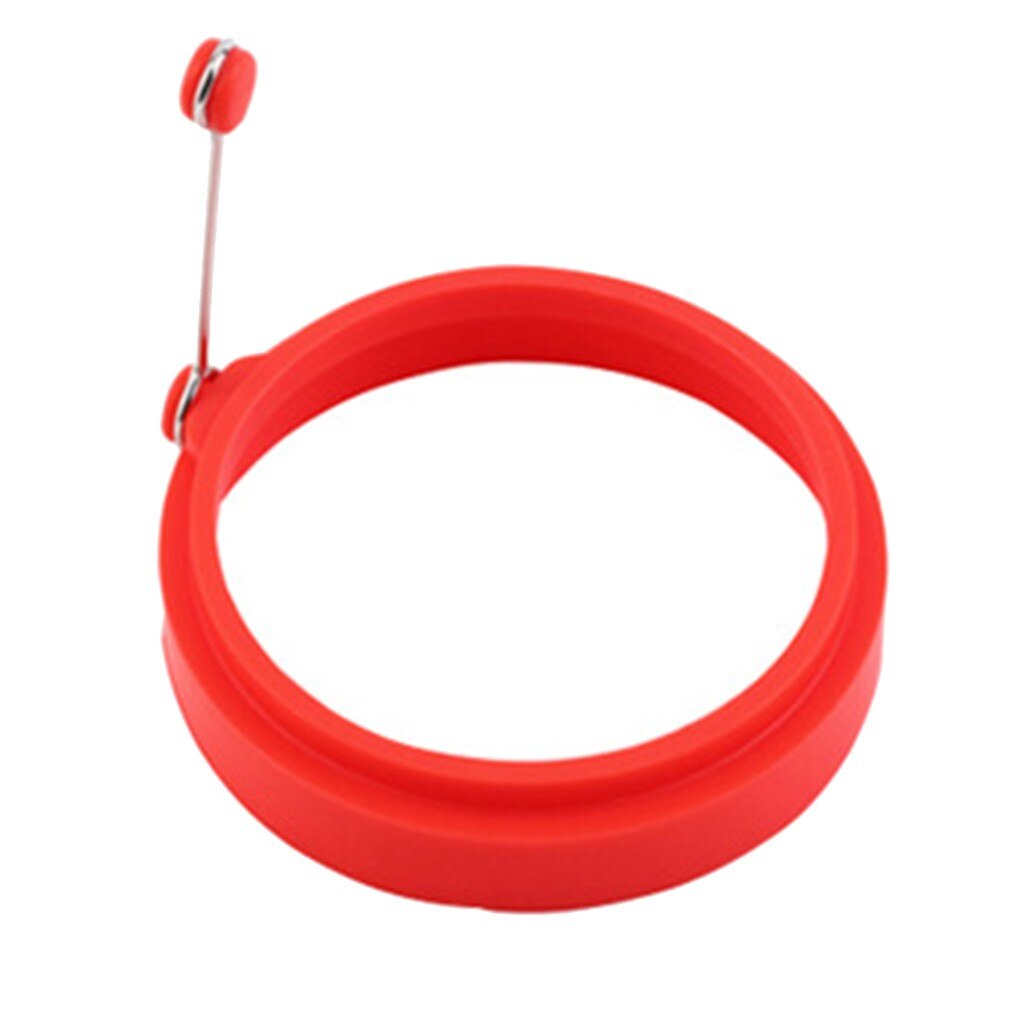 Egg Omelet Non-stick Silicone Omelette Ring Round Omelette Omelette Omelette Mould Egg Utensilios De Cocina Kitchen Accessories: Red 