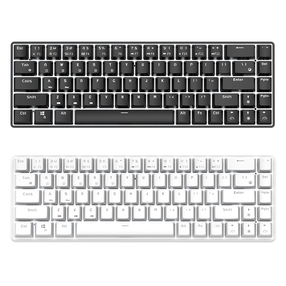 VODOOL RK855 RGB 68 Keys Wireless Bluetooth Gaming Mechanical Keyboard Blue Red Brown Switch Keyboard For PC Laptop Office