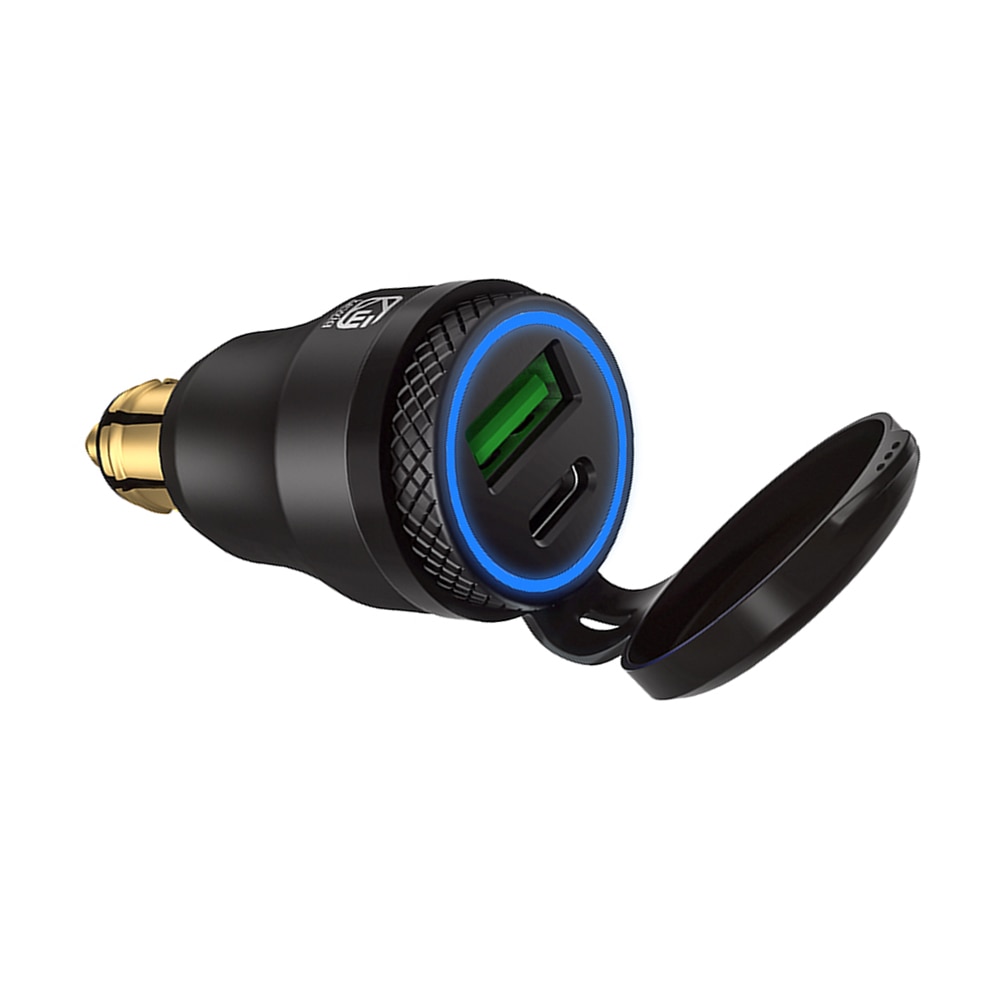 Chargeur d'alimentation type-c PD 30W, prise USB Powerlet, DIN, pour BMW et moto Triumph, Tiger Ducati
