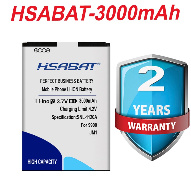 HSABAT 3000mAh JM1 JM-1 Batterij voor Blackberry J-M1 JM1 JM-1 Batterij 9380 9850 9860 9790 9930 9900 Batterij