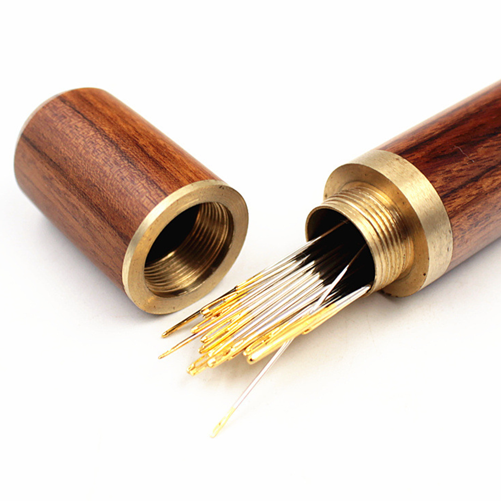 Caja de Porta agujas de costura DIY, contenedor de almacenamiento para bordado de punto, soporte para agujas