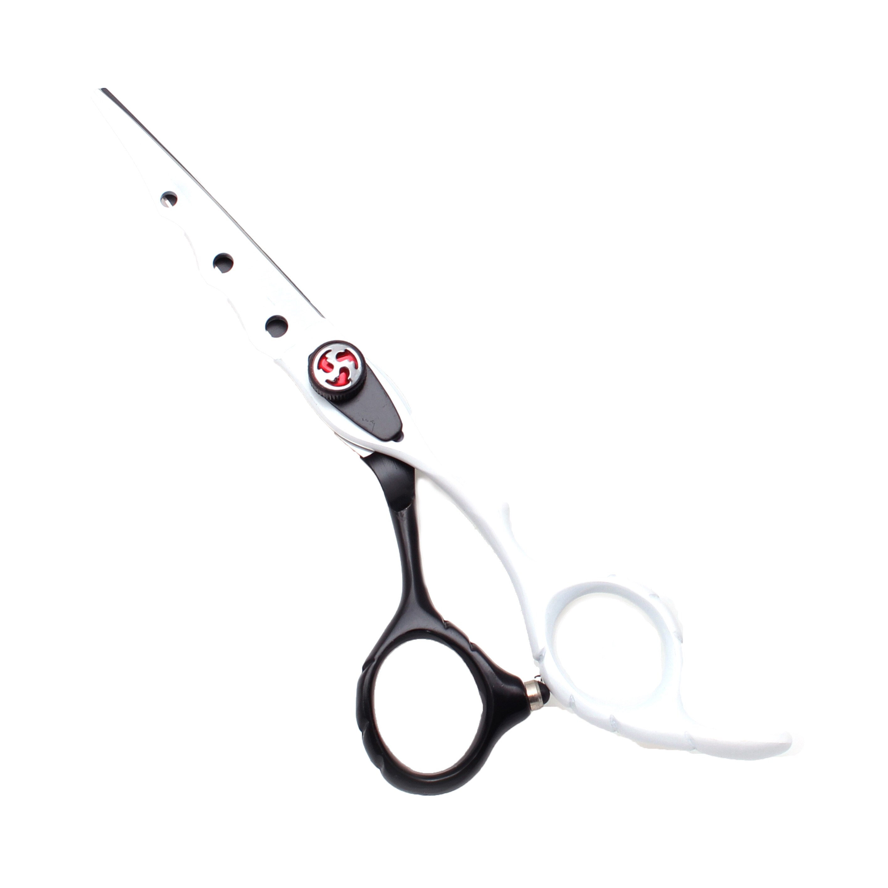 6.0 " 17.5cm gravyr logotyp vit färg frisörsalong gallringssax klippsax frisörsax set  c1019